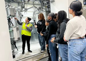 Students given a tour of a high tech campus